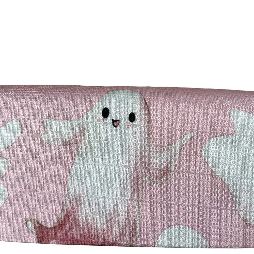 Colordrift Halloween Ghost Tablecloth 60x120 Pastel Pink & White Easy Care NEW